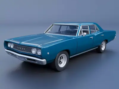 Dodge Coronet 4 Door 1968 3D print model