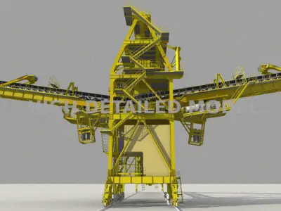 Stacker mining equipment 3D model