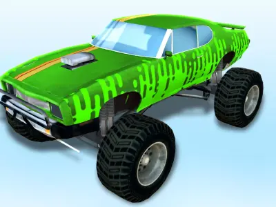 Green Monster Truck 3D model