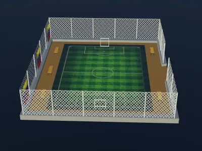 Soccer Stadium - Venezuela Low-poly 3D model