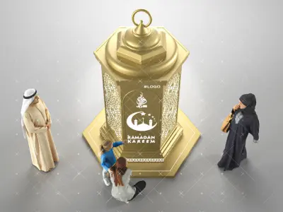  Ramadan Decoration Arabic Lantern EID  SETUP Islamic 3D model 3D model