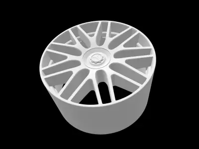 Mercedes C63 AMG oem scalable and printable rims 3D print model