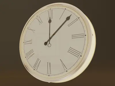 Wall Clock Low-poly 3D model order