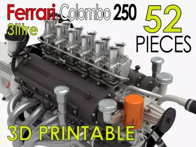 Ferrari Colombo 250 Engine - 3 liter 3D print model