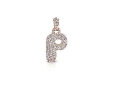  Alphabet Bubble P 3D print model