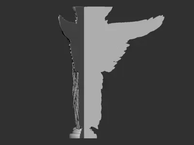 Angel Double Bas Relief model cnc 3D print model 3D print model