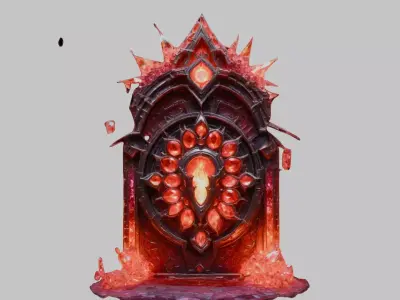 Infernal Magic Portal 3D Model Low-poly 3D model