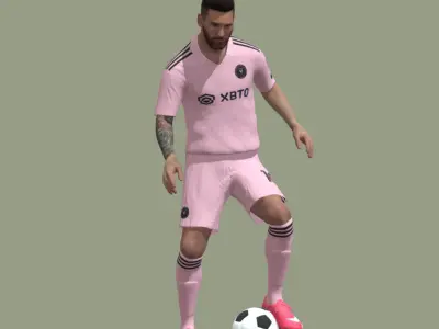 3D model Lionel Messi Miami animation 3D model