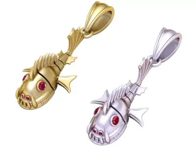 Fish Gold Pendent 3D print model