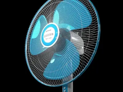 MODEL FAN RIGGED Free 3D model