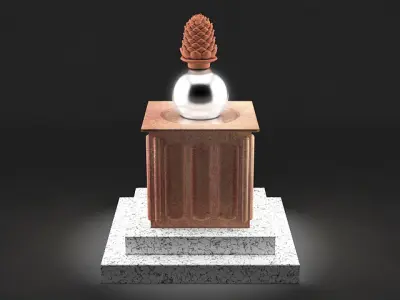 Pine Cone Statue 3D model