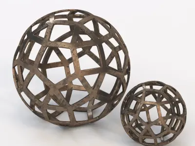 Geo Large Decorative Metal Ball 3D model