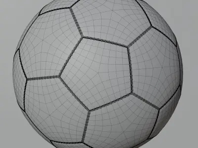 Soccer ball low-poly game-ready Low-poly 3D model