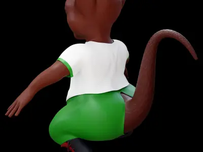 gummit mouse pants and shirt 3D model