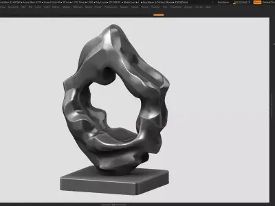 Modern Abstract Decorative sculpture 3d print model 135 3D print model