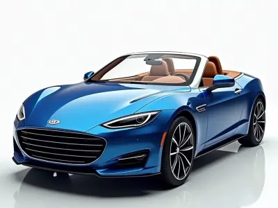 Convertible Sports Car Low-poly 3D model