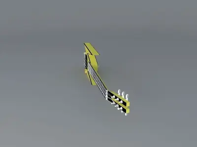 Travel size electric guitar Free 3D model