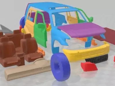 Toyota Land Cruiser Prado J90 1999 Printable Car  3D print model