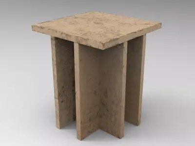 Oksi Side Table Low-poly 3D model