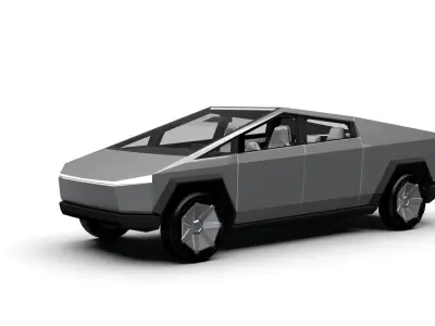 Tesla Cybertruck Low-poly 3D model