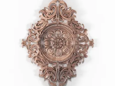 Wall Decor Trim Ornament 01 3D model