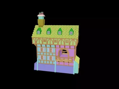 Medieval House 32 3D print model 3D model