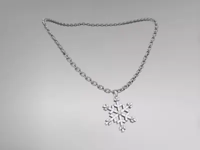 Snowflake Necklace Low-poly 3D model
