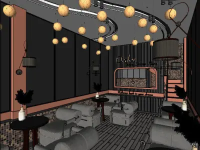 BAR KAFE 3D model