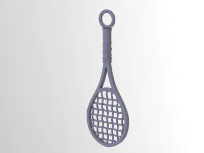 tennis rocked pendant 3D print model