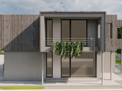 Casa Scene-villa-modern house 3D model