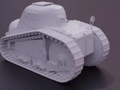 Peugeot  WW1 Tank 3D print model