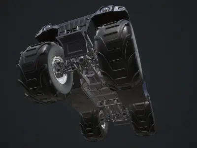 Cross-Country Vehicle Low-poly 3D model