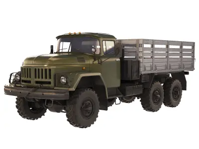 ZiL 131 flatbed body 1966 3D model