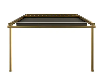 Motorized Pergola 5 brass furniture matte 3D model