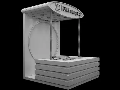 Booth Exhibition Stand a599a 3D model