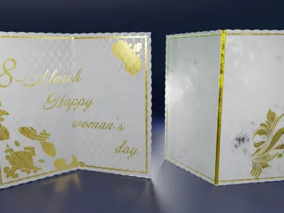 Postcard for the holiday of March 8 Free 3D model