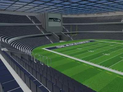 Seattle Seahawks - American Football Stadium Low-poly 3D model