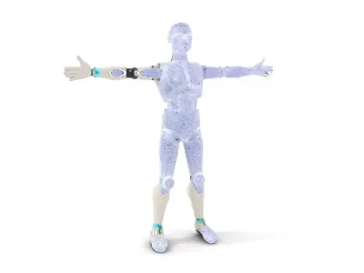 Sleek Android Robot model pack Low-poly 3D model