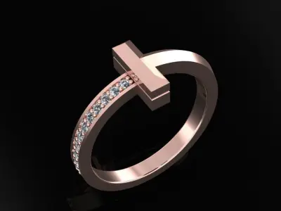 Tiffany T Ring 3D print model purchase