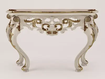 Refined Baroque Console 3D model