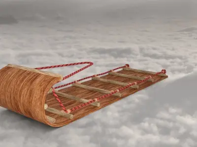 sled christmas  Low-poly 3D model