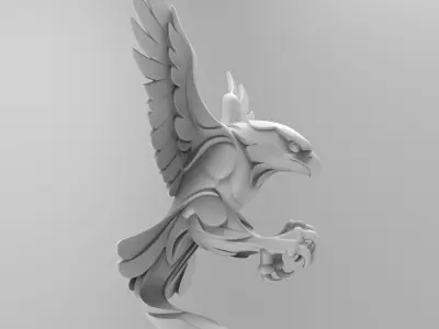 Elegant Eagle minimalist Sculpture Free 3D print model