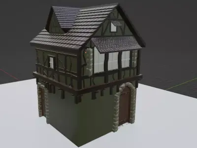 Medieval Houses Low-poly 3D model buy