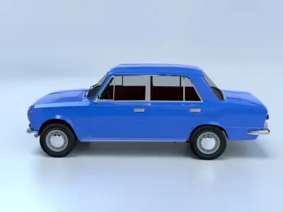 Lada 2101 low poly  Low-poly 3D model
