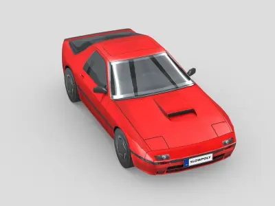Mazda RX-7 Coupe 1985 Low-poly 3D model