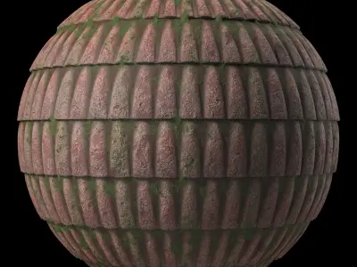 Roof Tile Materials 104- Snow Concrete Roofing - Seamless Pbr 4k Texture