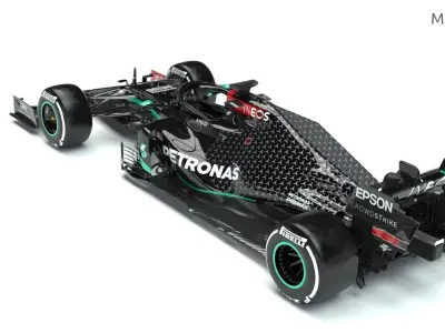 F1 Mercedes W11 2020  3D model