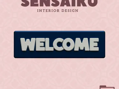 Welcome Door Sign for Nursery and Preschool 3D Print File 3D print model