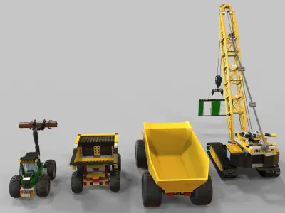 Lego Pack truck 3D model