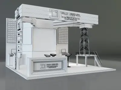 Booth Exhibition Stand a158  3D model